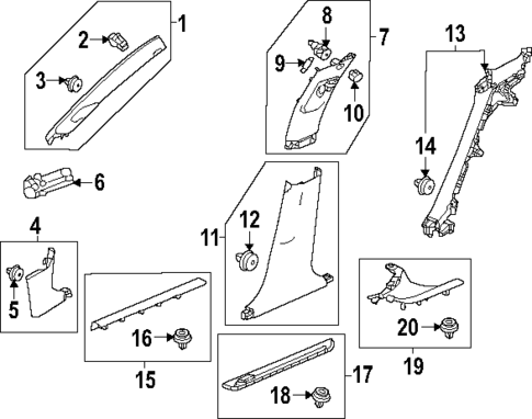 Interior Trim - Pillars for 2023 Acura Integra #0