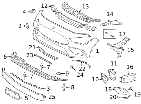 Bumper & Components - Front for 2020 Mercedes-Benz CLA 45 AMG&reg; #0
