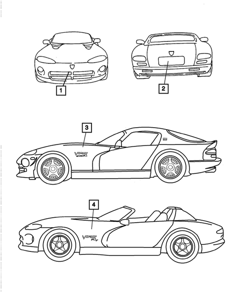 Medallions for 2002 Dodge Viper #0