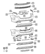 1UW73TZZAD - Frame, Bumper and Fascia: Rear Upper Fascia for Mopar Image