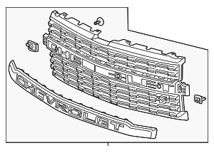 2019-2022 Chevrolet Front Grille Kit 84453563 GM | GMPartsDirect.com