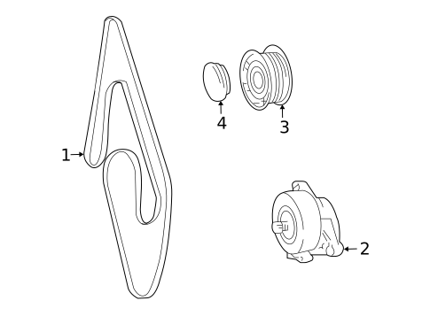 Accessory Drive Belt System Components for 2006 Mercedes-Benz R500 #0