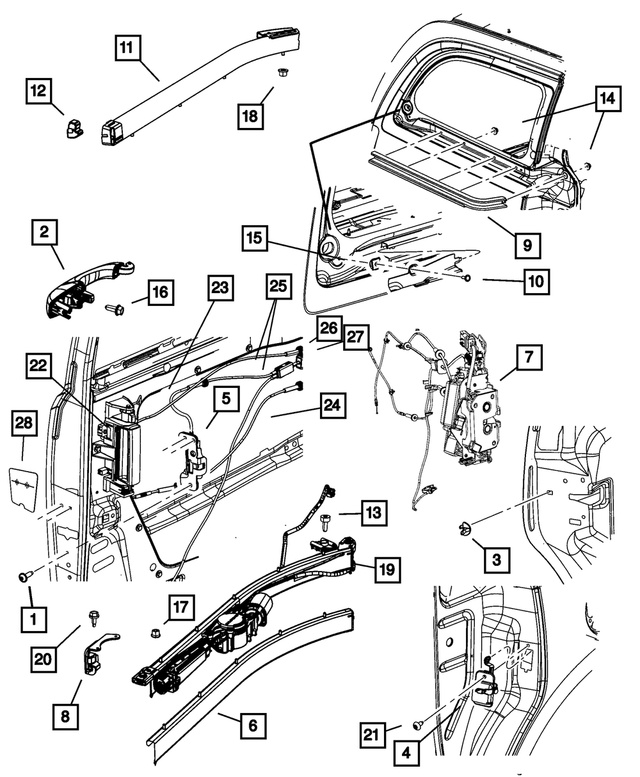 6511801AA - Doors and Related Parts: Hex Nut And  Washer for Mopar Image