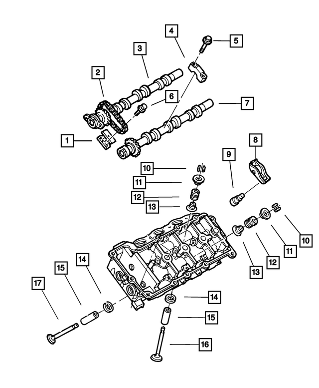 « 4663676AC – Engine 2.7L Six Cylinder : Chaîne Tendeur, Secondaire pour Mopar Image »