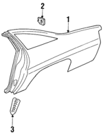 10251268 - Body: Quarter Panel for Chevrolet: Caprice, Impala Image