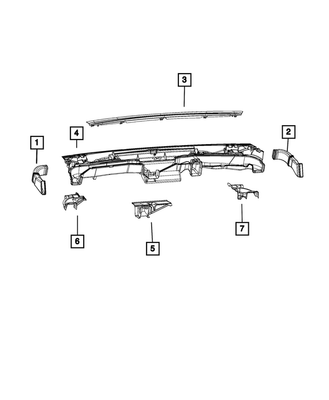 1YB22JXWAA - Air Conditioners and Heaters: Defroster Grille for Mopar Image