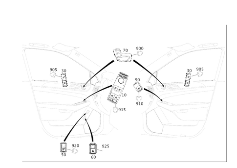 Switch in Front Door Trim for 2016 Mercedes-Benz GLE63 AMG S #0