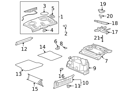 Interior Trim - Rear Body for 2009 Saturn Aura #0