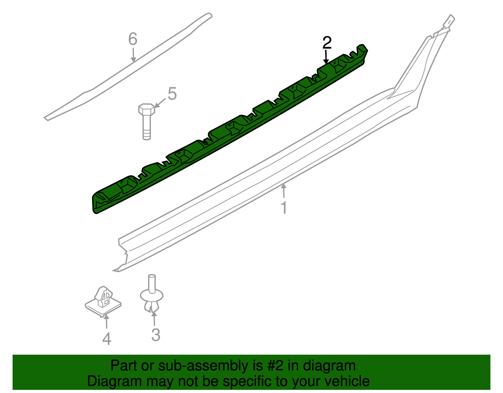 Rocker Molding Reinforcement - BMW (51713330870)