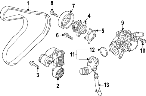 Belts & Pulleys for 2024 Hyundai Kona #0