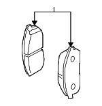 D10601NC1B - Brakes: Brake Pads for INFINITI: EX35, EX37, FX35, FX37, FX45, FX50, G25, G35, G37, M35, M35h, M37, M45, M56, Q40, Q45, Q70, Q70L, QX50, QX70 Image
