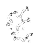 5058814AE - Air Conditioners and Heaters: Heater Return Hose for Mopar Image