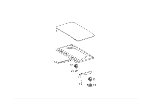 Sliding/Lifting Roof Plate for 1998 Mercedes-Benz C43 AMG #0