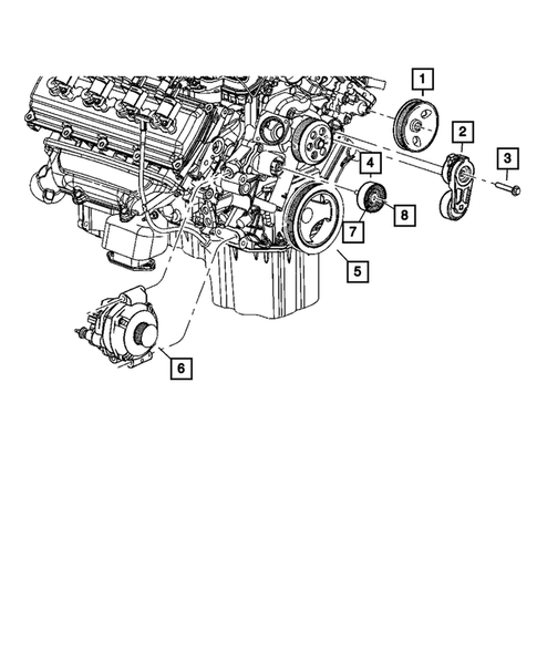 Pulleys and Related Parts for 2009 Dodge Charger #2
