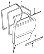 AW334911 - : Door Weather-Strip for Mitsubishi: Diamante Image