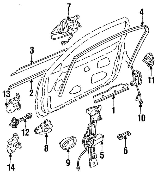 EA0158512 - : Door Glass Holder for Mazda Image