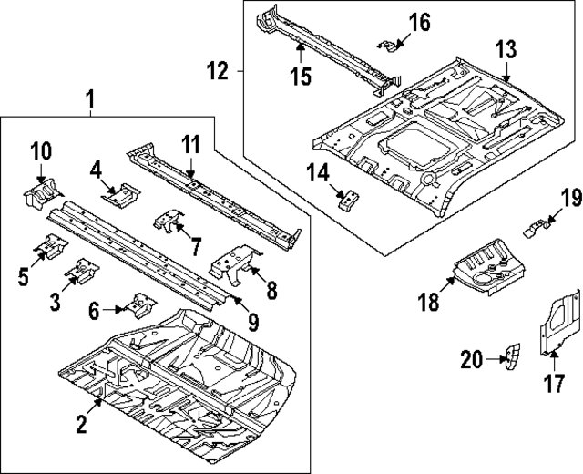 65511DO020 - : Front Floor Pan for Kia Image