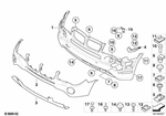 51113423786 - : Bumper Trim Panel, Bottom Front, Primed for BMW Image