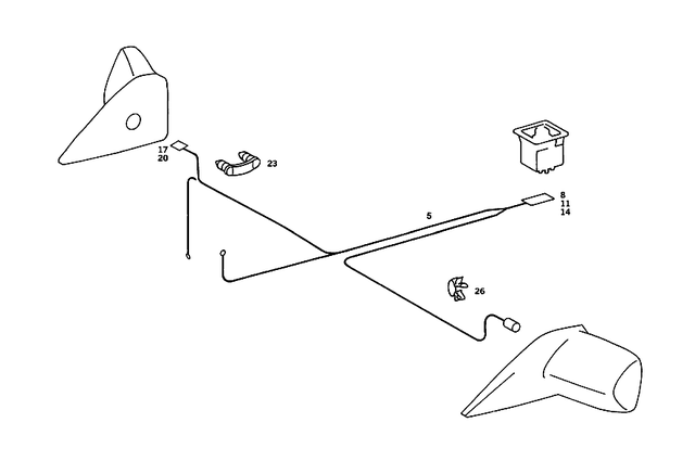 2015402010 - Electrical System: Wiring Harness for Mercedes-Benz: 190, 190D, 190E Image image