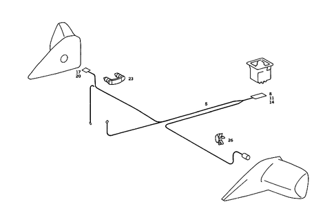 Outside Rearview Mirror for 1990 Mercedes-Benz 190E #0