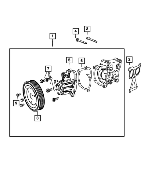 Water Pump and Related Parts for 2011 Dodge Caliber #1