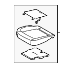 HS7Z54632A22C - Body: Seat Cushion Pad for Ford: Fusion, Police Responder Hybrid, SSV Plug-In Hybrid Image