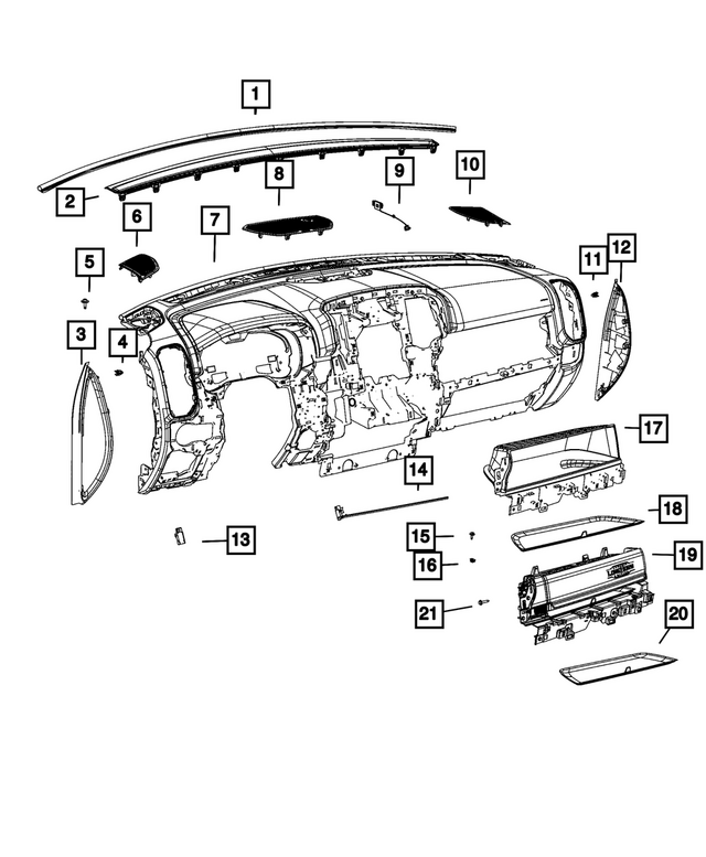 5YK231L1AF - : Glove Box Bin for Mopar Image