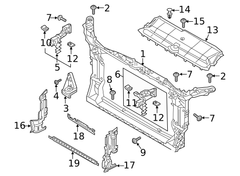Radiator Support for 2019 Audi A7 Sportback #0