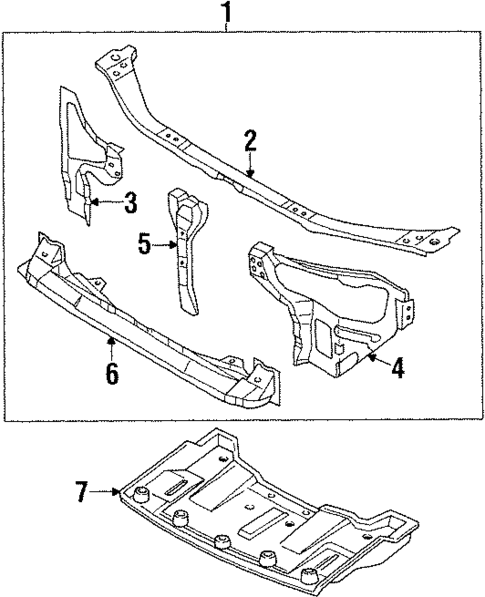 Radiator Support for 1993 Subaru SVX #0