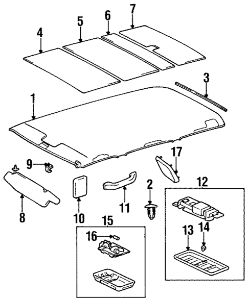 Interior Trim - Roof for 1996 Toyota Land Cruiser #1