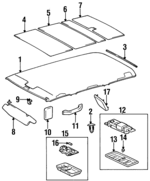 6331160210B0 - Body: Headliner for Toyota: Land Cruiser Image