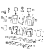 6VA52TU6AA - Interior Trim: Rear Headrest for Ram: 2500, 3500 Image