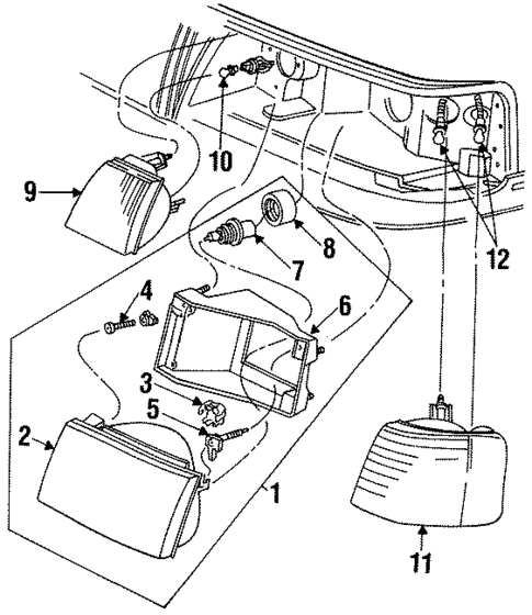 Bulbs - Chassis for 1988 Lincoln Continental #0
