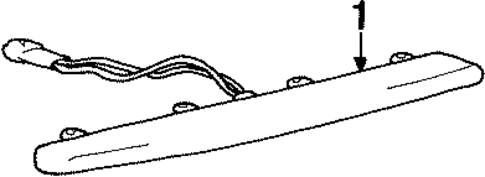 High Mounted Stop Lamp for 1997 Hyundai Accent #1