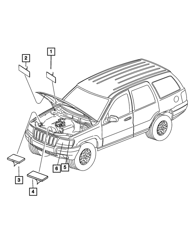 55056347AA - Labels: Air Conditioning System Label for Mopar Image