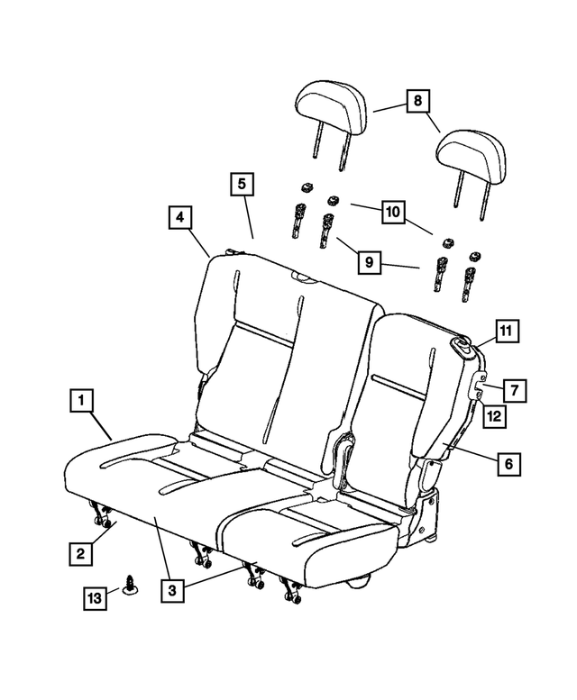 ZL621FLAA - Interior Trim: Seat Latch for Mopar Image