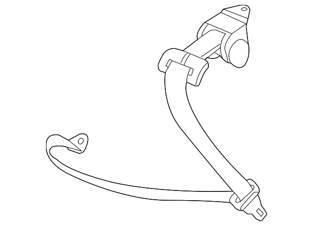 Rear Belt Assembly - BMW (72-11-7-037-843)