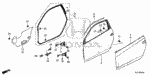 72367SDAA00 - Body/Air Conditioning: SEAL, HANDLE HOLE (OUTER) for Honda Image