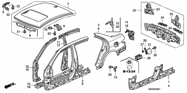 Outer Panel - Rear Panel (2) for 2007 Honda Accord #0