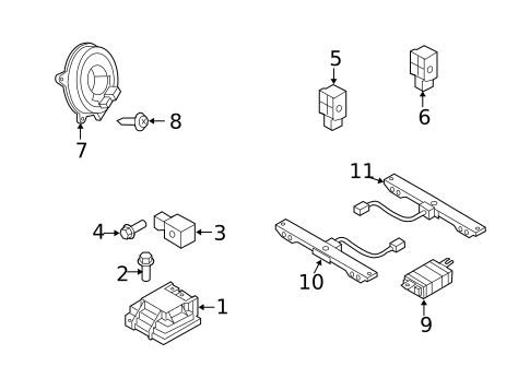 Air Bag Components for 2011 Mazda CX-9 #0