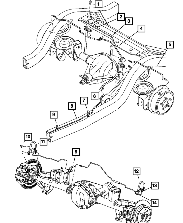 52128189 - Service Brakes: Brake Line Shield for Mopar Image