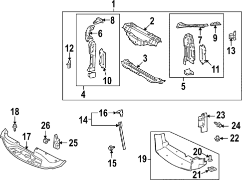 Radiator Support for 2012 Lexus IS350 #0