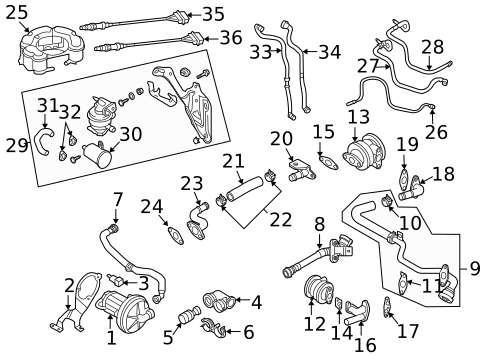 Emission Components for 2008 Volkswagen R32 #0