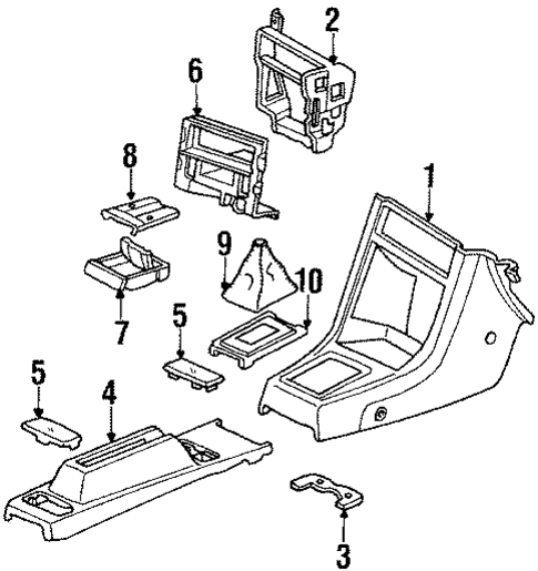 Center Console for 1989 Honda CRX #0