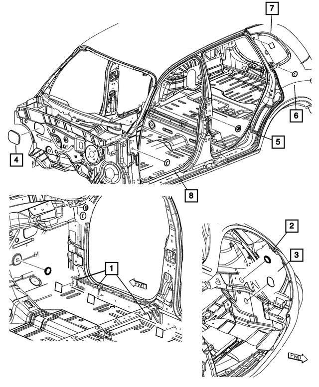 6029057 - Body Sheet Metal Except Doors: Body Plug for Mopar Image