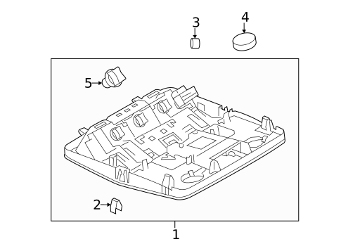 Overhead Console for 2012 Land Rover Range Rover Evoque #0