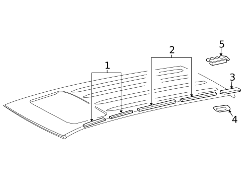 Exterior Trim - Roof for 2019 Toyota Land Cruiser #0