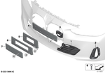 51118738610 - : Grille, Air Intake, Part Closed, Right for BMW Image