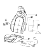 68104852AA - Interior Trim: Front Seat Back Foam, Right for Mopar Image