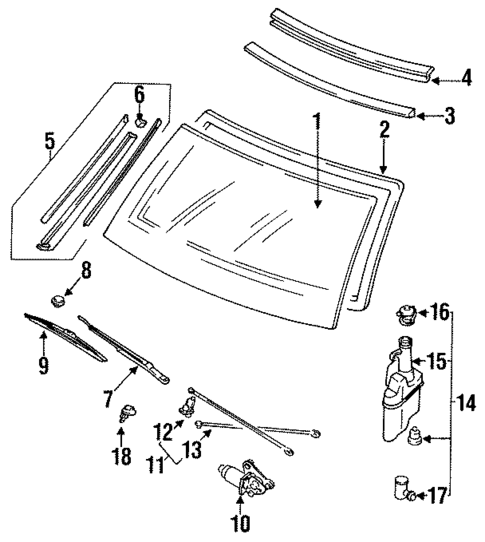 Wipers for 1994 Mazda 323 #1